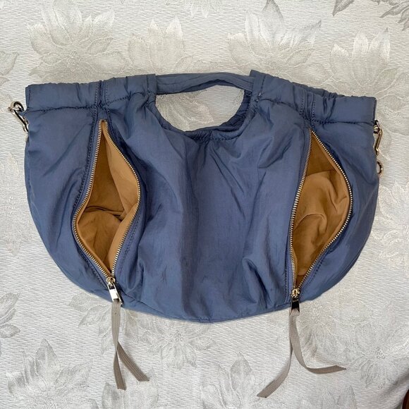 Vince Camuto Harlo Tote Pouchy Purse Handbag Crossbody Blue - Picture 6 of 16